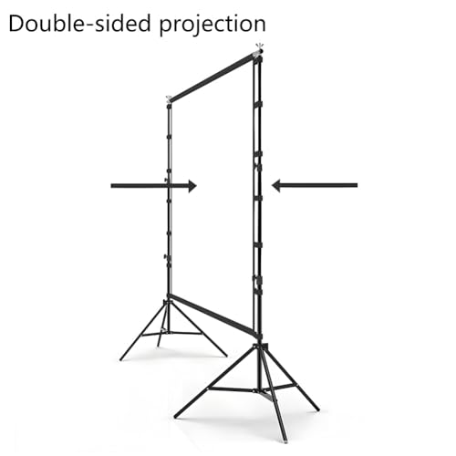 Pantalla de proyector con soporte, pantalla portátil con bolsa de transporte, pantalla de proyección frontal y trasera HD 4K 16:9 para cine en casa y noche de películas al aire libre (60 pulgadas) miniatura 7
