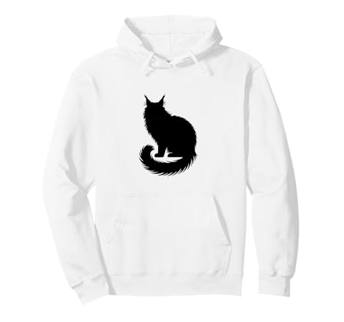 ���C���N�[�� �ӂ�ӂ�V���G�b�g �[���L Maine Coon Fluffy Silhouette Tufted Ear �p�[�J�[