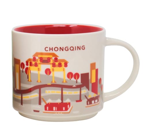 Starbucks You Are Here Chongqing Taza de Cerámica 14 oz miniatura 1