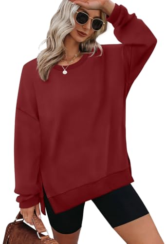 Image of XIEERDUO Womens Oversized Sweatshirts Pullover Casual Crewneck Long Sleeve Tops Comfy