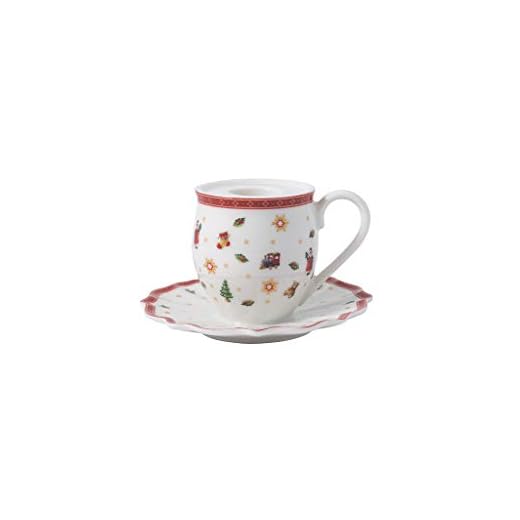 Villeroy och Boch – Toy's Delight Decoration ljusstake mugg med handtag, värmeljushållare i form av en kopp, porslin, färgglad, 10 x 6 cm
