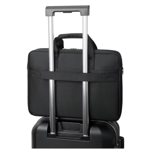Pasta Notebook 15.6 Preta Com Alça Impermeável Bolsa Executiva Masculino Feminina Grande Para Viagem