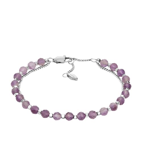 Finitura: lucida Fossil Women\'s Semi precious beads with lobster clasp closure bracelet