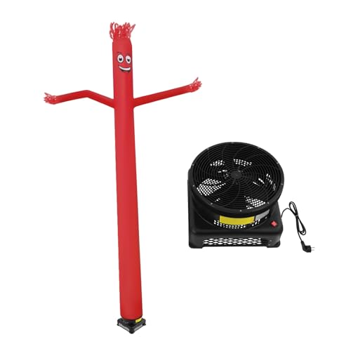 Air Dancer   Muñeco hinchable de 6 m con ventilador de 750 W, para promoción de negocios, fiestas y festivales (rojo)