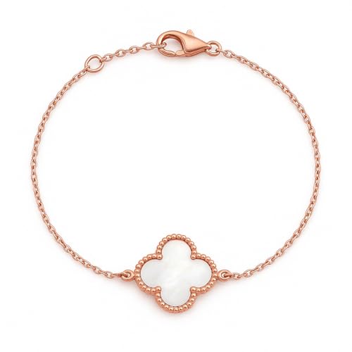 Image of Lucky Charm Clover Bracelet for Women | 925 Sterling Silver with 18K Gold Plating | Adjustable & Anti-Tarnish | Stylish Designer-Inspired Jewelry
