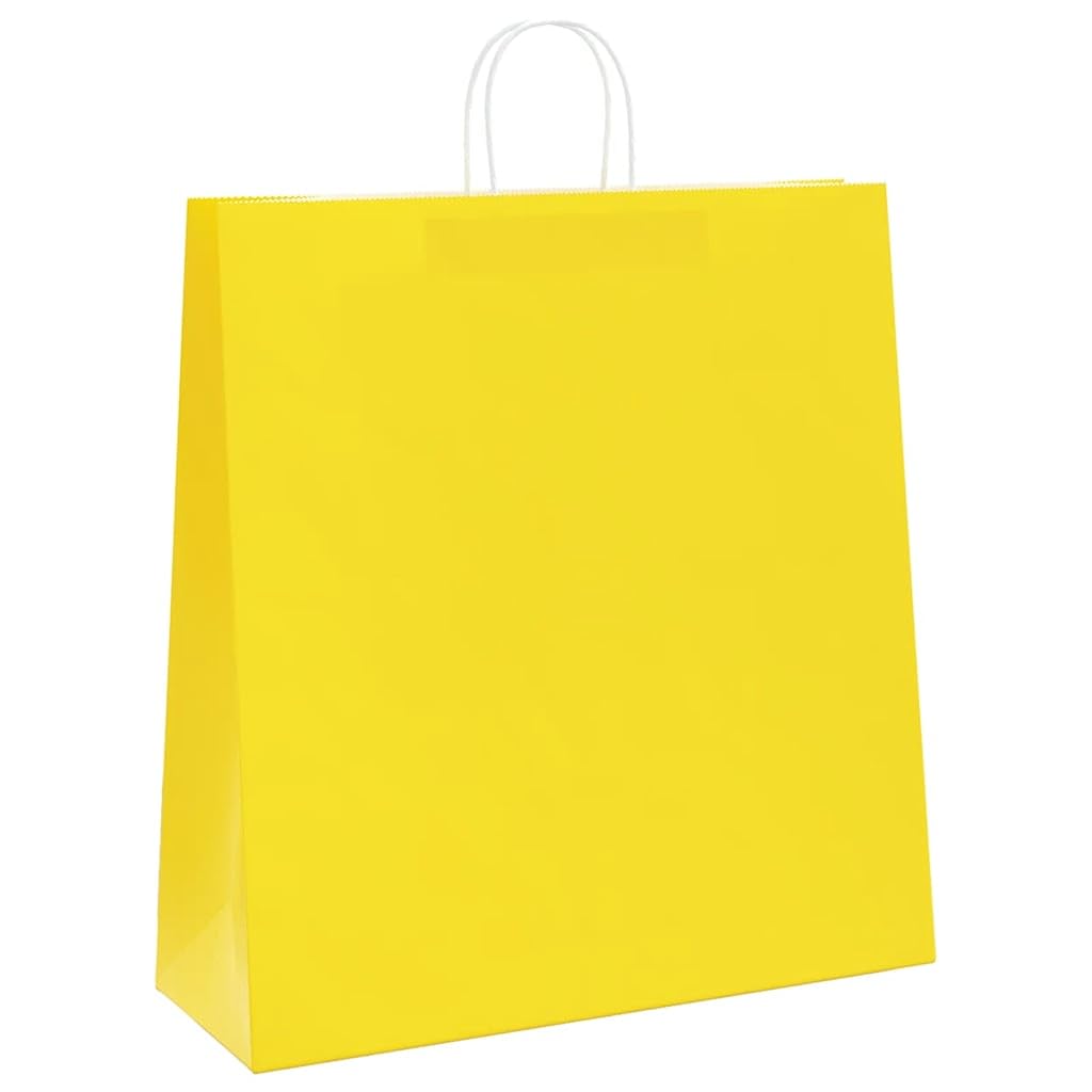 Papiertragetaschen 50 Stk Mit Henkeln Gelb 45x17x48 Cm