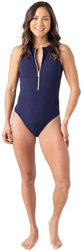 Nautica Women’s One Piece Swimsuit – Zip Front Surf, Tummy Control Bathing Suit, Quick-Dry Fabric Nautica Women’s One Piece Swimsuit – Zip Front Surf, Tummy Control Bathing Suit, Quick-Dry Fabric