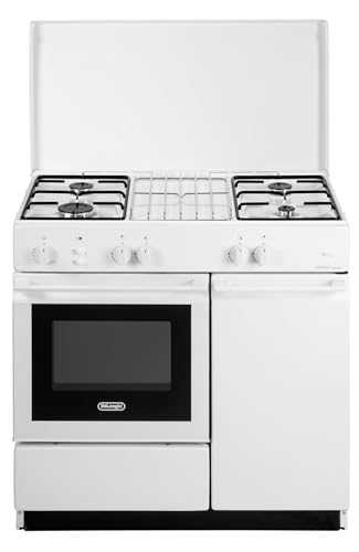 SGGW854NEDM - Cocina de gas con horno eléctrico, 86 x 50 cm, 4 fuegos, color blanco