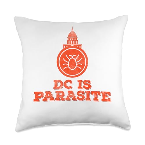 DC is parasite Throw Pillow