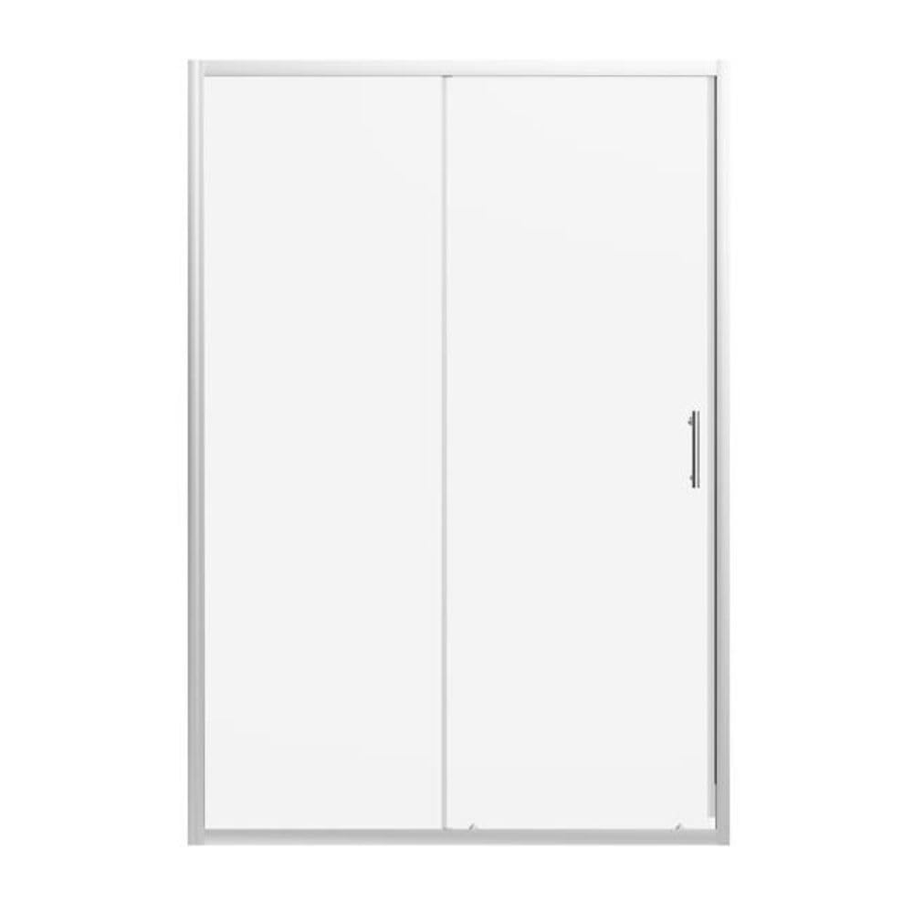Ściana prysznicowa nisza kabina prysznicowa drzwi przesuwne 100 x 190 h szkło hartowane 6 mm, drzwi przesuwne Aurea ciche otwieranie, chromowane profile aluminiowe