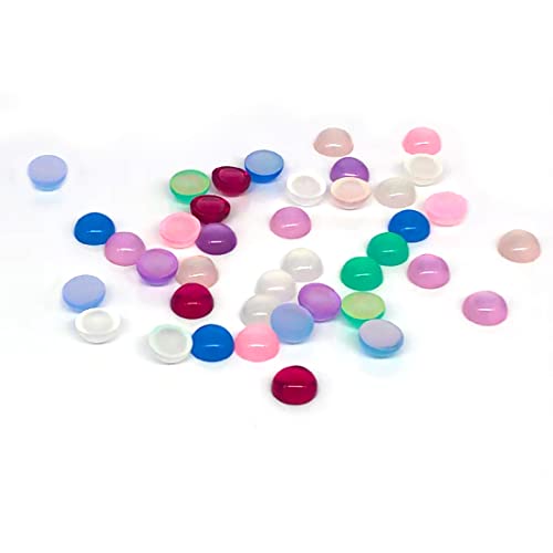 Fezf 40pcs claro parche cuentas de cristal DIY accesorios de joyería DIY ojos de la muñeca Cover