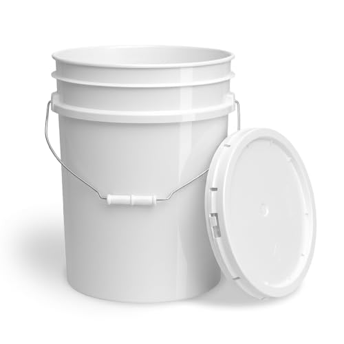 5 Gallon Bucket - Food Grade wLid BPA-Free12 Pack - White | Airtight Gasketed Tear Strip Lid Heavy-Duty 90 Mil HDPE Plastic Pail Bulk Storage Food Safe Durable Container Made in USA product thumbnail 9