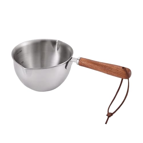 Olla Pequeña De Acero Inoxidable, Cacerola De Leche Pequeña, Mini Olla Calentadora De Mantequilla, Calentador De Mantequilla Para Leche, Salsas, Pastas, Café, Té y Sopas(150Ml)