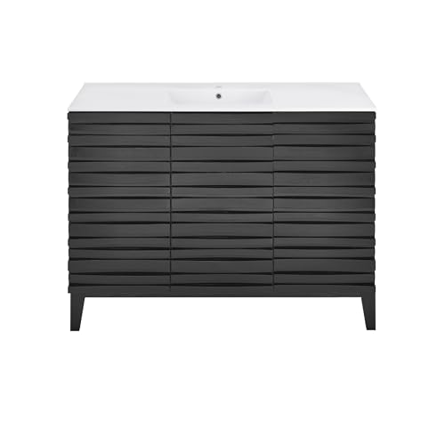 Swiss Madison Cascade 48' Bathroom Vanity in Black