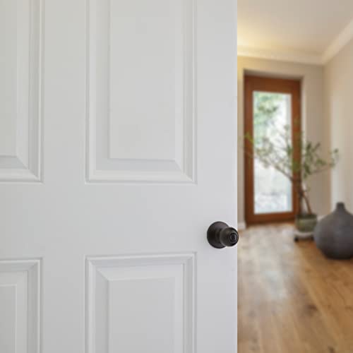 Kwikset Polo Interior Privacy Door Knob with Lock, Door Handle For Bathroom and Bedroom, Venetian Bronze Keyless Turn Lock Doorknob - image 5