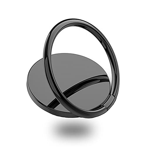 Qingtech Support de Téléphone Portable à Anneau Ultra-Mince, Support de Téléphone Portable Universel Adapté Aux Ventouses Magnétiques de Voiture,Porte-Téléphone à Sonnerie. (Noir) Cover