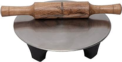 SAMEER SALES Wooden Rolling Pin and Rolling Board Combo,Belan for Kitchen,Rolling Pin and Chakla,Roti Roller