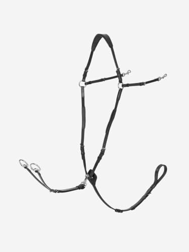 Martingale Cob LeMieux détachable noir contre la perte de contact des rênes