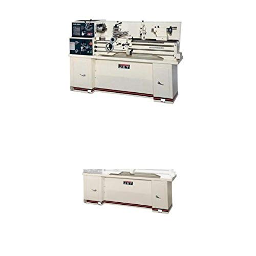 Jet 321357A Ghb-1340A 13-Inch Swing By 40-Inch Between Centers 230-Volt 1 Phase Geared Head Benchtop Metalworking Lathe (Shown With Optional Stand Part Number 321443Ak) With Cbs-1340 Stand #TOP9