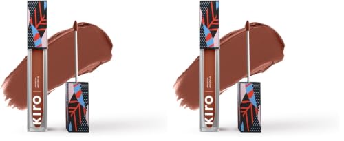 Image of Kiro Non-Stop Airy Matte Liquid Lipstick - Nude Espresso, 5ml | Super-Pigmented, Long-Lasting, hydrating | Waterproof, Smudge-Proof, Lightweight | Infused with Avocado & Apricot Oil (Pack of 2)