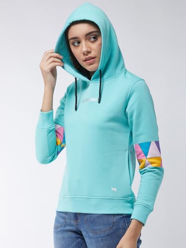 Image of Modeve Women Printed Hooded Sweatshirt for Winter
