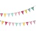 Gxhong 24pcs Guirnalda Banderas Banderines Arpillera de Imitación Pancarta, Triángulo Decoración Colgante...
