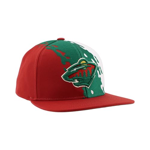Image of ZHATS NHL Unisex-Adult NHL Officially Licensed Adjustable Snapback Hat Flat Bill Z11 Retro Paintbrush