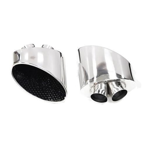 Embout silencieux d'échappement 220 mm argenté pour berlines sportives allemandes