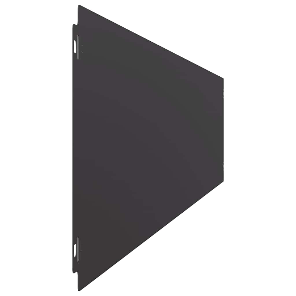 Krawędzie trawnika, 10 szt., czarne, 20 x 103 cm, stal walcowana na zimno, obrzeże ogrodowe z systemem wtykowym, elastyczne do obramowania grządek, ograniczenia rabatek, odgraniczania