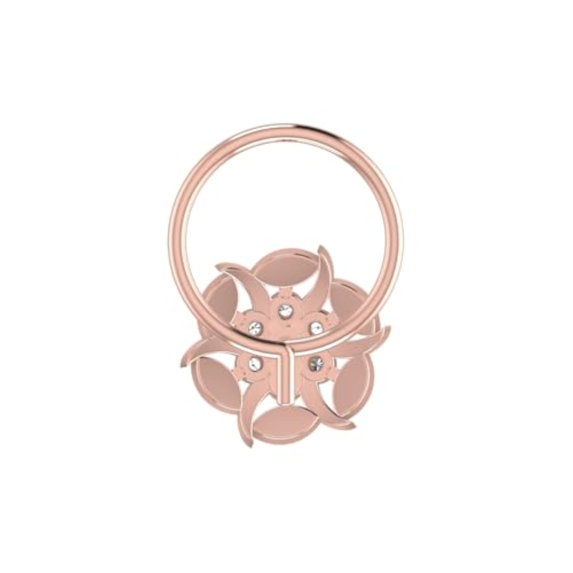 Women's 14Kt Rose Gold Stud Nosering