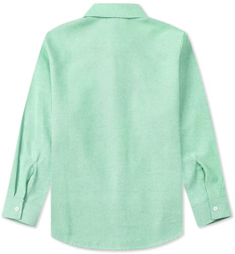 SANGTREE Men's & Boys 100% Cotton Oxford Shirt Regular Fit Button Down Collar Shirts Long Sleeve Formal Shirts with Pocket2