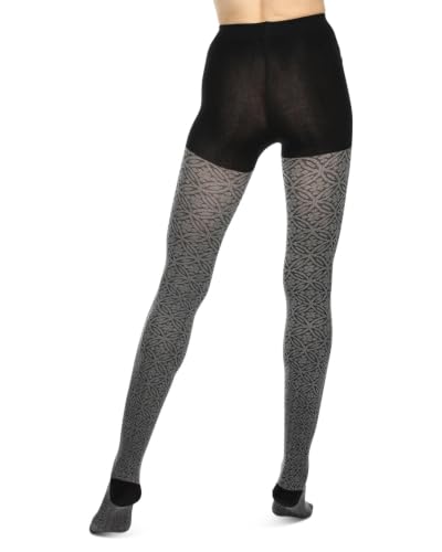 Image of MeMoi Women's Flattering Floral and Circular Pattern Sweater Tights