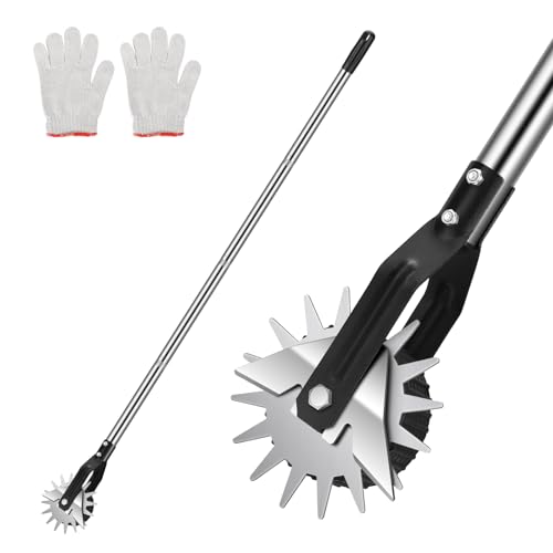 BlumWay 67 Inch Rotary Wheel Edge Trimmer, Rotary Shears, Manual Sidewalk Edgers, Length 23.6' to...