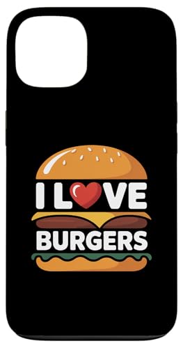 I Love Burgers W[V[Ȋ X}zP[X iPhone 13 p