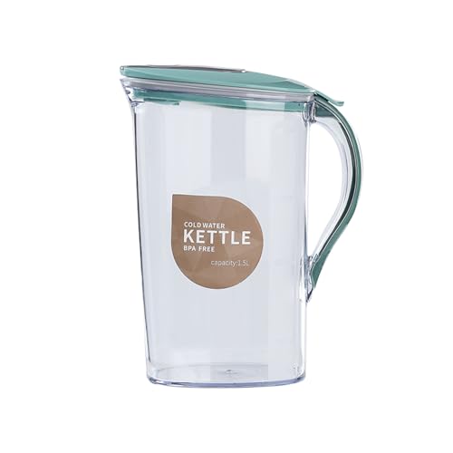Jarra de agua para zumos - Jarra compacta dispensador de bebidas, jarra de agua para frigorífico, diseño delgado transparente, diseño delgado y transparente, diseño de puerta de frigorífico, diseño