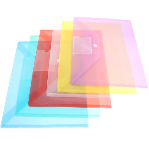 LIOOBO 6個 対応スナップボタン式ファイルフォルダー 大容量軽量製 書類 レ カード収納可能 ビジネス外出用ドキュメントホルダー