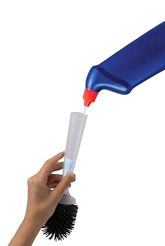 Image of Soap Dispenser Toilet Brush - Leakproof, Refillable Built-in Soap Dispenser, Ventilated Holder, No-Drip Design