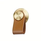 Leather Pulls – Premium Faux Leather Cabinet Pulls – Set of 4 Leather Drawer Pull for Wardrobe,...