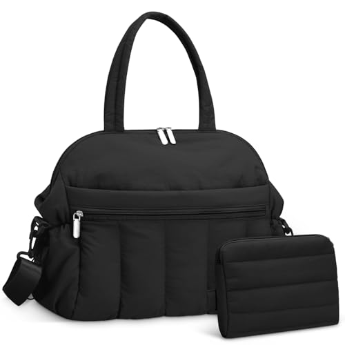 Diaper Bag Tote, Puffer Diaper Tote Bags Crossbody Hospital Bag Travel Large Mommy Bag, with...