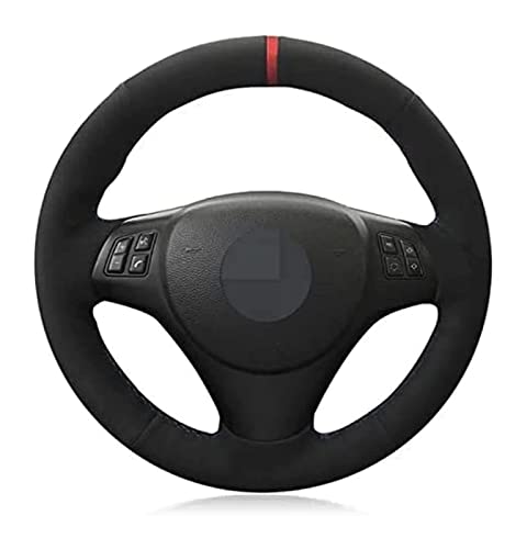 RONGM Couvre Volant en Microfibre Cuir, pour B&MW M Sport M3 E90 E91 E92 E93 E87 E81 E82 E88 X1 E84 Housses de Volant Bricolage Housse de Volant en Cuir Microfibre Car-Styling Cover