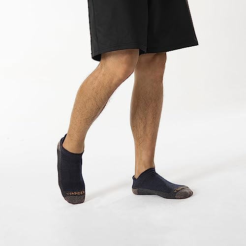 WANDER Merino Wool Ankle Running Hiking Socks 3 Pairs Lightweight Cushioned Sweat-Wicking No Show Athletic Socks Men Women4
