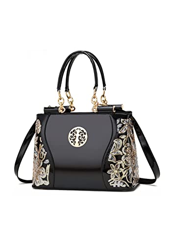Bolso Tote Mujer Sintético Brillante Tipo Hobo miniatura 1