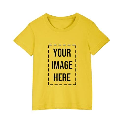 Camiseta Impresión personalizada Deja que las niñas autoconfigure la camiseta impresa frontal personalidad exclusiva personalización camiseta con texto foto logo casual manga corta tops ropa de calle,