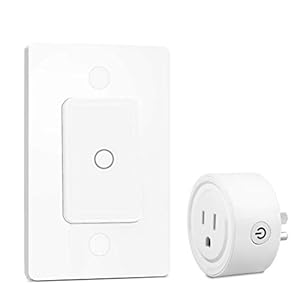 LoraTap Mini Remote Control Outlet Plug Adapter with Remote Wall Switch, 656ft Range Wireless Remote Control for Indoor…