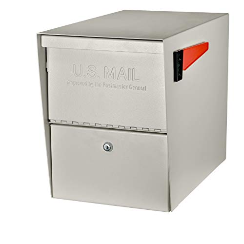 Image of Mail Boss 7207 Package Master Curbside Locking Security Mailbox, Cream White
