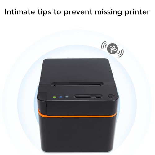 Image of Eujgoov 80HB9 Bluetooth Thermal Receipt Printer 80mm, Auto Cutter, USB + Cash Drawer Port, Adjustable Buzzer Volume, 100240V for POS Kitchen Restaurant Retail (US Plug)