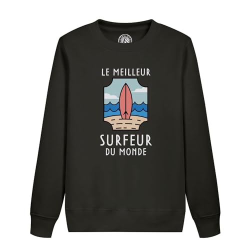 Sweatshirt enfant le meilleur surfeur du monde fini le coup de froid après la plage