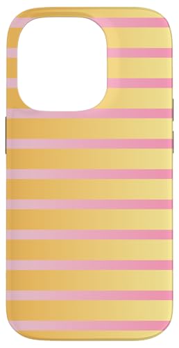 Pastel Pink Yellow Horizontal Gradient Stripes X}zP[X iPhone 14 Pro p