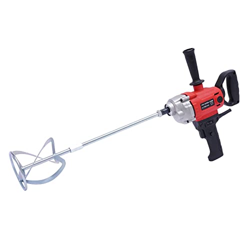 Concrete Mixer, 2400W Electric Drill Mixer Set with 2 Spade Handle Portable Concrete Mud Mixer Mortar Mixing Machine for Motar, Paint, Grout, Plaster, Thinset, Fodder Stirring Tool
