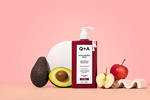Q+A Hyaluronic Acid Post Shower Moisturiser (250ml), Wet-Skin Body Lotion with Avocado & Hazelnut Oils, Prebiotic Hydration - Image 4